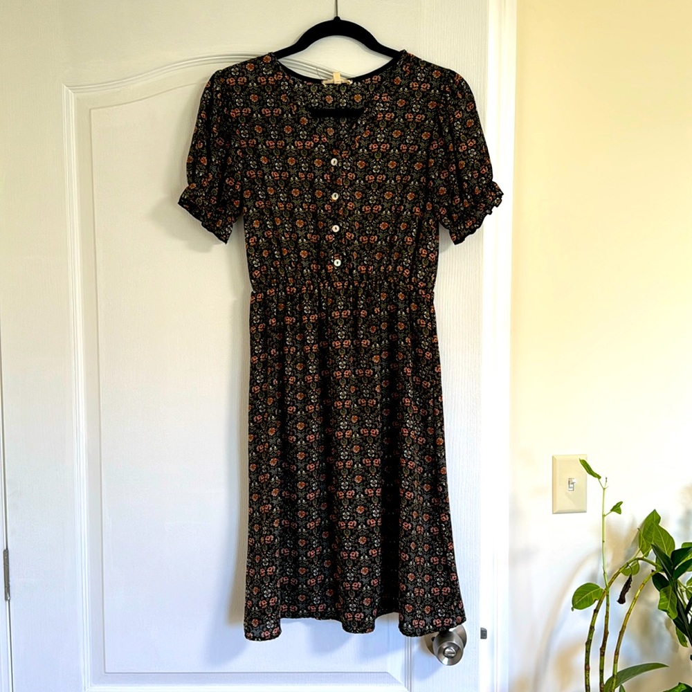 Roolee Floral knee length dress.
